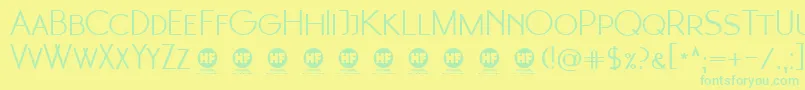 2  Moonglade Regular DEMO Font – Green Fonts on Yellow Background