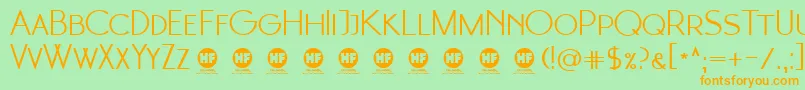 2  Moonglade Regular DEMO Font – Orange Fonts on Green Background