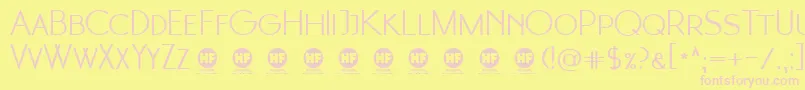2  Moonglade Regular DEMO Font – Pink Fonts on Yellow Background