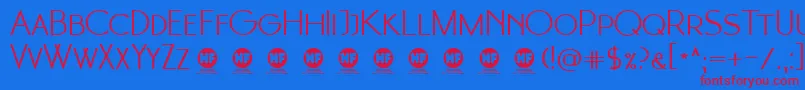 2  Moonglade Regular DEMO Font – Red Fonts on Blue Background