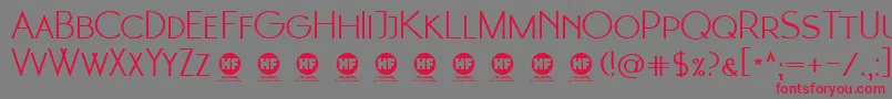 2  Moonglade Regular DEMO-Schriftart – Rote Schriften auf grauem Hintergrund