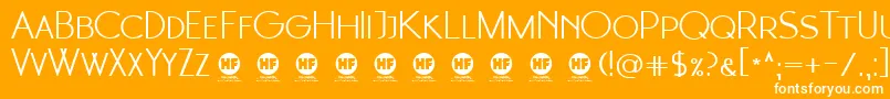 2  Moonglade Regular DEMO Font – White Fonts on Orange Background
