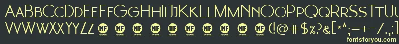 2  Moonglade Regular DEMO Font – Yellow Fonts on Black Background