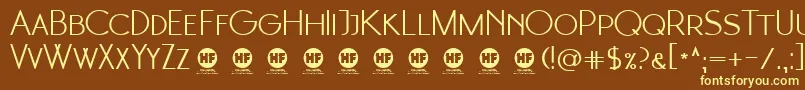 2  Moonglade Regular DEMO Font – Yellow Fonts on Brown Background