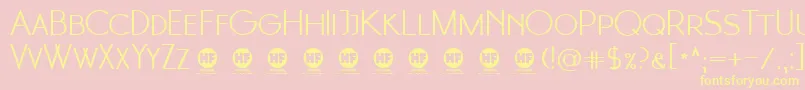 2  Moonglade Regular DEMO Font – Yellow Fonts on Pink Background