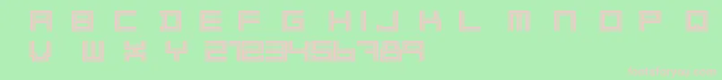 2 Lines Free Font – Pink Fonts on Green Background