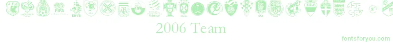 2006 Team Font – Green Fonts on White Background