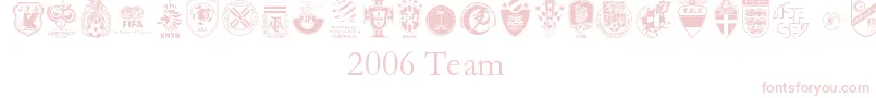 fuente 2006 Team – Fuentes Rosadas Sobre Fondo Blanco