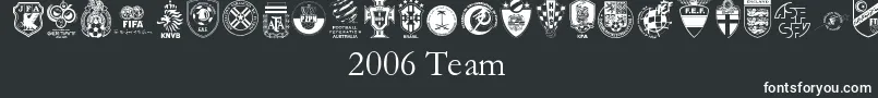 Шрифт 2006 Team – белые шрифты