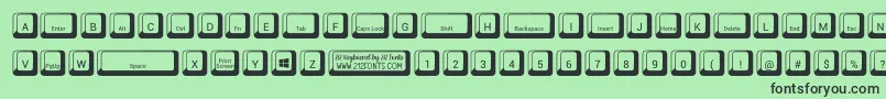 fuente 212 Keyboard – Fuentes Negras Sobre Fondo Verde