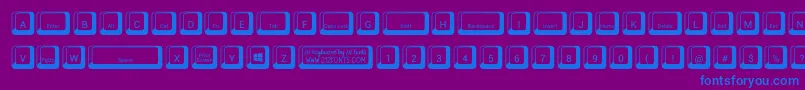 Police 212 Keyboard – polices bleues sur fond violet