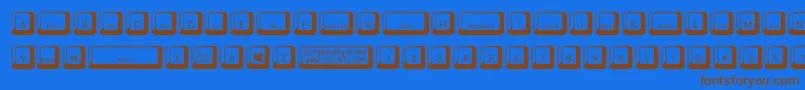 212 Keyboard Font – Brown Fonts on Blue Background