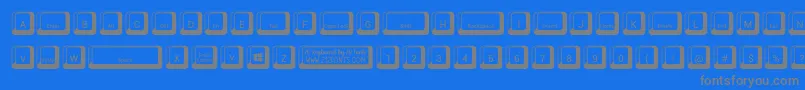 Шрифт 212 Keyboard – серые шрифты на синем фоне