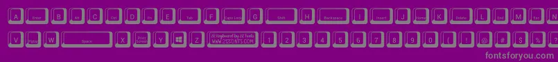 212 Keyboard-fontti – harmaat kirjasimet violetilla taustalla
