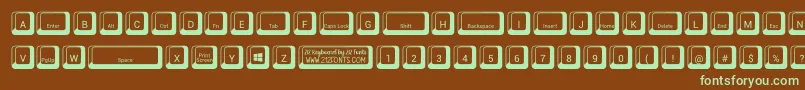 Fonte 212 Keyboard – fontes verdes em um fundo marrom