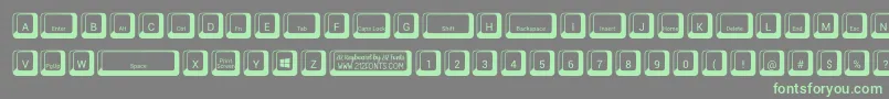 フォント212 Keyboard – 灰色の背景に緑のフォント
