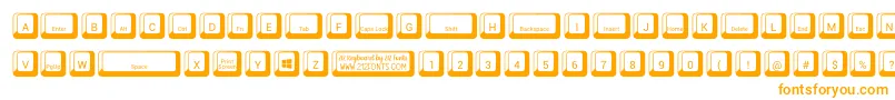 Czcionka 212 Keyboard – pomarańczowe czcionki na białym tle