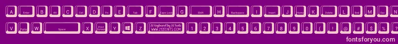 212 Keyboard Font – Pink Fonts on Purple Background