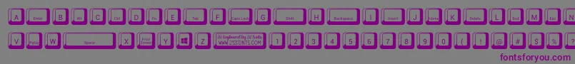 212 Keyboard Font – Purple Fonts on Gray Background