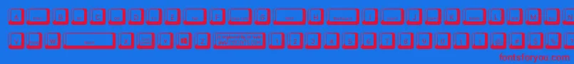 212 Keyboard Font – Red Fonts on Blue Background