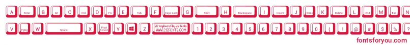 フォント212 Keyboard – 赤い文字