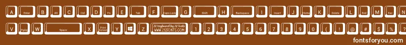 fuente 212 Keyboard – Fuentes Blancas Sobre Fondo Marrón