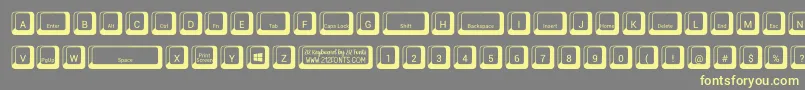 Шрифт 212 Keyboard – жёлтые шрифты на сером фоне