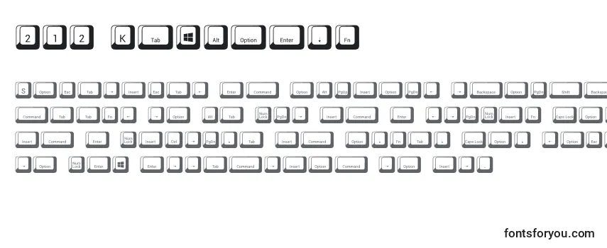 Schriftart 212 Keyboard