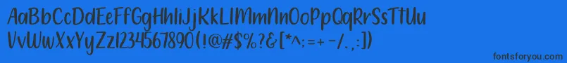 212 Moon Child Sans-Schriftart – Schwarze Schriften auf blauem Hintergrund
