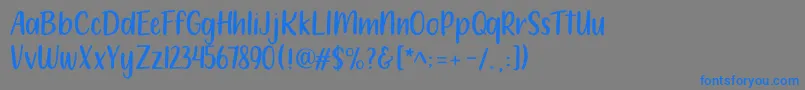 212 Moon Child Sans Font – Blue Fonts on Gray Background