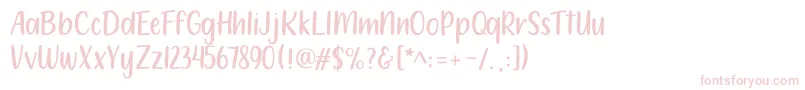 212 Moon Child Sans-fontti – vaaleanpunaiset fontit valkoisella taustalla
