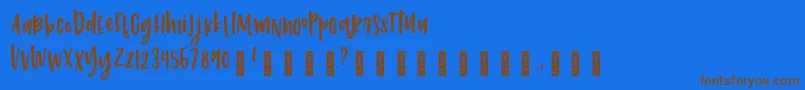 Шрифт 212 Phoenix Sans DEMO – коричневые шрифты на синем фоне