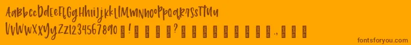212 Phoenix Sans DEMO-fontti – ruskeat fontit oranssilla taustalla