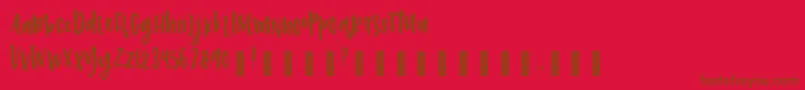 Police 212 Phoenix Sans DEMO – polices brunes sur fond rouge