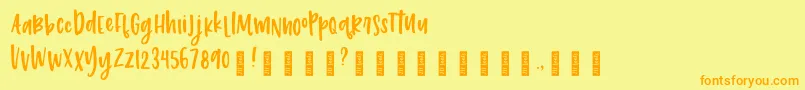 Police 212 Phoenix Sans DEMO – polices orange sur fond jaune