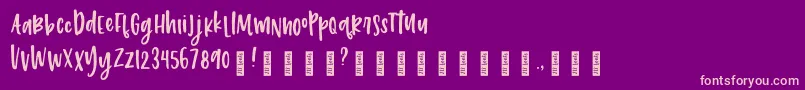 212 Phoenix Sans DEMO Font – Pink Fonts on Purple Background