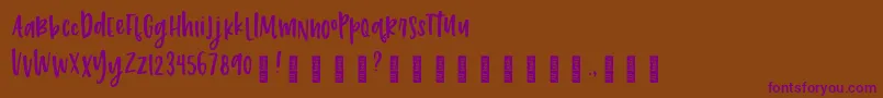 Police 212 Phoenix Sans DEMO – polices violettes sur fond brun