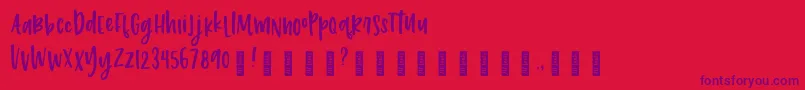 フォント212 Phoenix Sans DEMO – 赤い背景に紫のフォント
