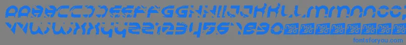 フォントRespire – 灰色の背景に青い文字