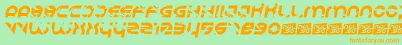 Respire Font – Orange Fonts on Green Background