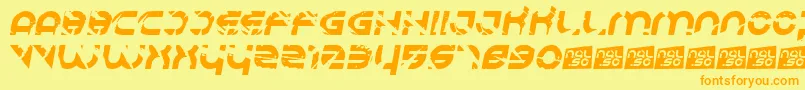 Respire Font – Orange Fonts on Yellow Background