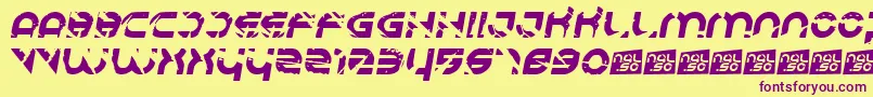Respire Font – Purple Fonts on Yellow Background