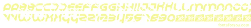 Respire Font – Yellow Fonts on White Background