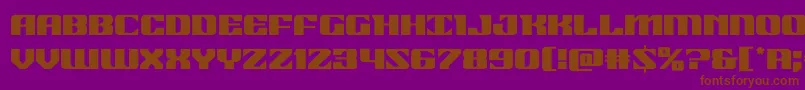 21gunsalute Font – Brown Fonts on Purple Background