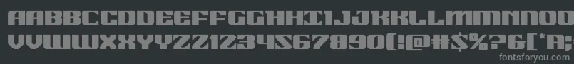 フォント21gunsalute – 黒い背景に灰色の文字