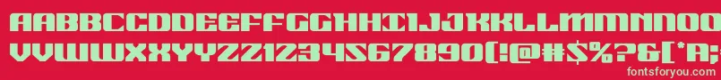 21gunsalute Font – Green Fonts on Red Background