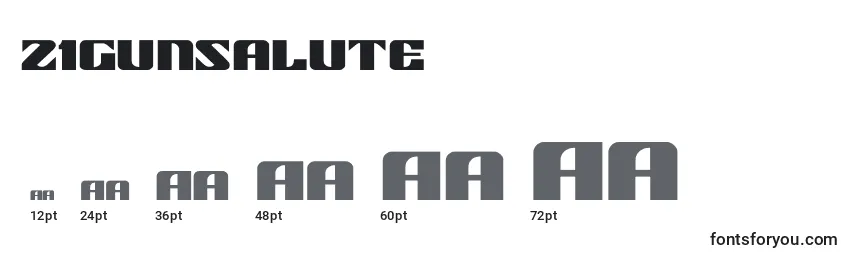 Размеры шрифта 21gunsalute (118490)