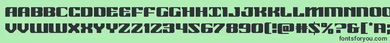 フォント21gunsalute – 緑の背景に黒い文字