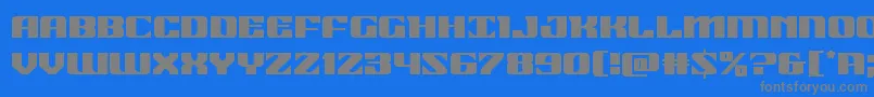 フォント21gunsalute – 青い背景に灰色の文字