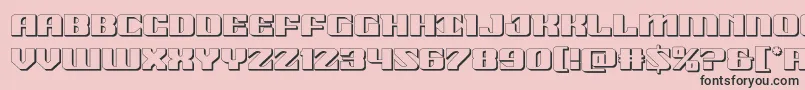 21gunsalute3d Font – Black Fonts on Pink Background